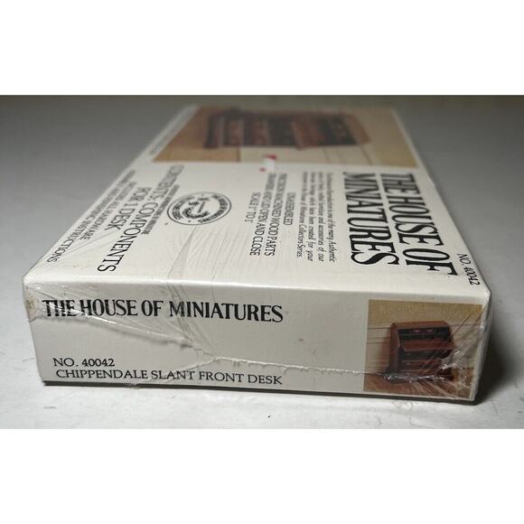 The House of Miniatures Kit 40042 Chippendale Slant Front Desk NEW SEALED Vtg - Picture 7 of 10